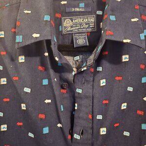 American Rag Cie Long Sleeve Classic Casual Button Down Shirt